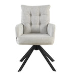 Sillón Valencia Beige Base Negra