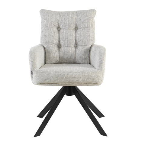 Sillón Valencia Beige Base Negra