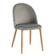 Silla Livia Matelasse Gris Claro Pana Base Natural