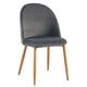 Silla Livia Matelasse Gris Oscuro Pana Base Natural
