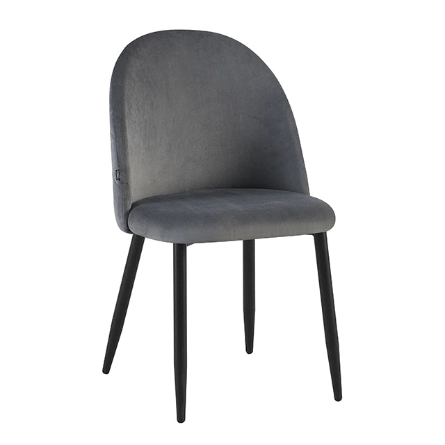 Silla Livia Pana Gris Oscuro base negra
