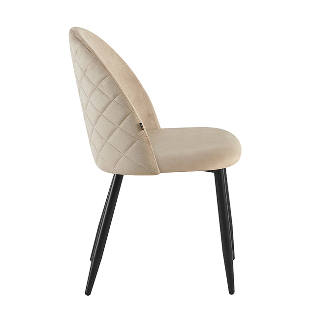 Silla Livia Pana Taupe Base Negra