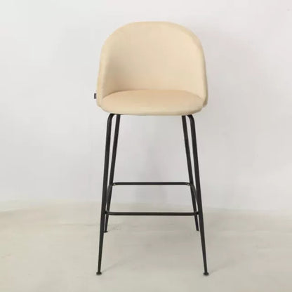 Banqueta Helia Pana Beige Base Negra