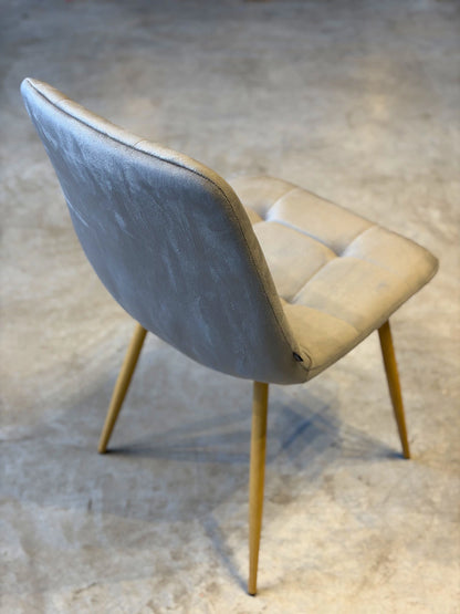 Silla Victoria Gris Oscuro Pana Base Natural