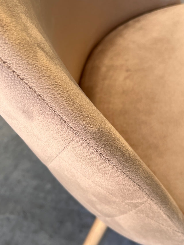 Silla Livia Pana Taupe Base Negra