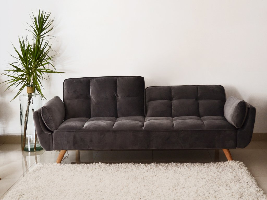 Sofa Bed Violetta Pana USB Dark Grey