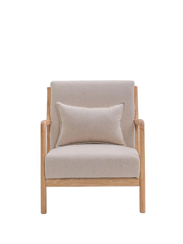 Sillón Olia Taupe Base Natural