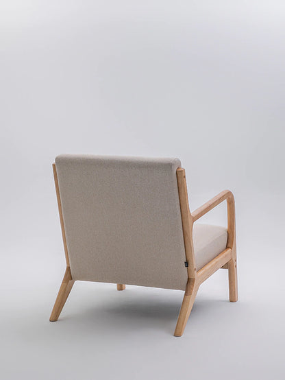 Sillón Olia Taupe Base Natural