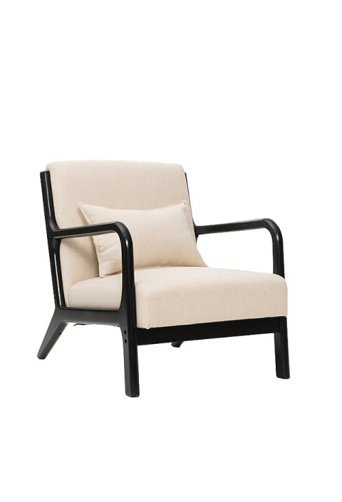 Sillón Olia Madera Negra Chenille Natural