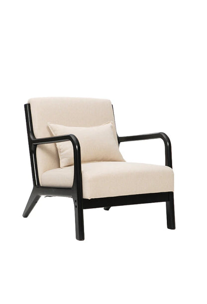 Sillón Olia Madera Negra Chenille Natural