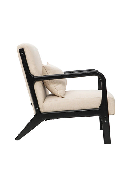 Sillón Olia Madera Negra Chenille Natural