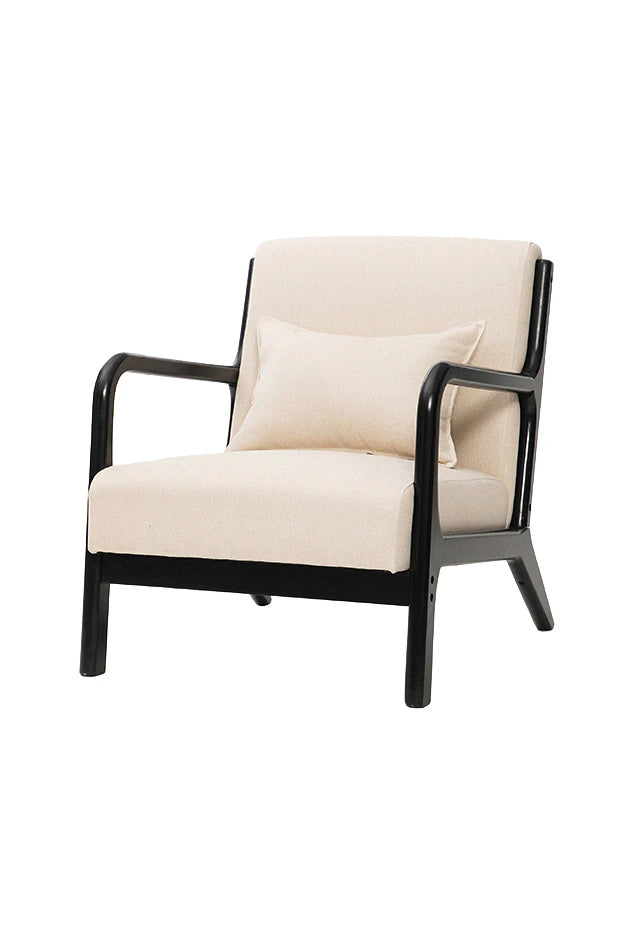 Sillón Olia Madera Negra Chenille Natural