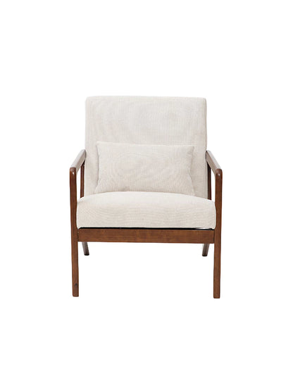 Sillón Riga Chenille Beige Walnut