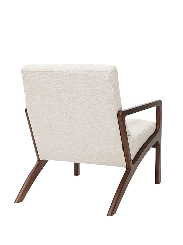 Sillón Riga Chenille Beige Walnut