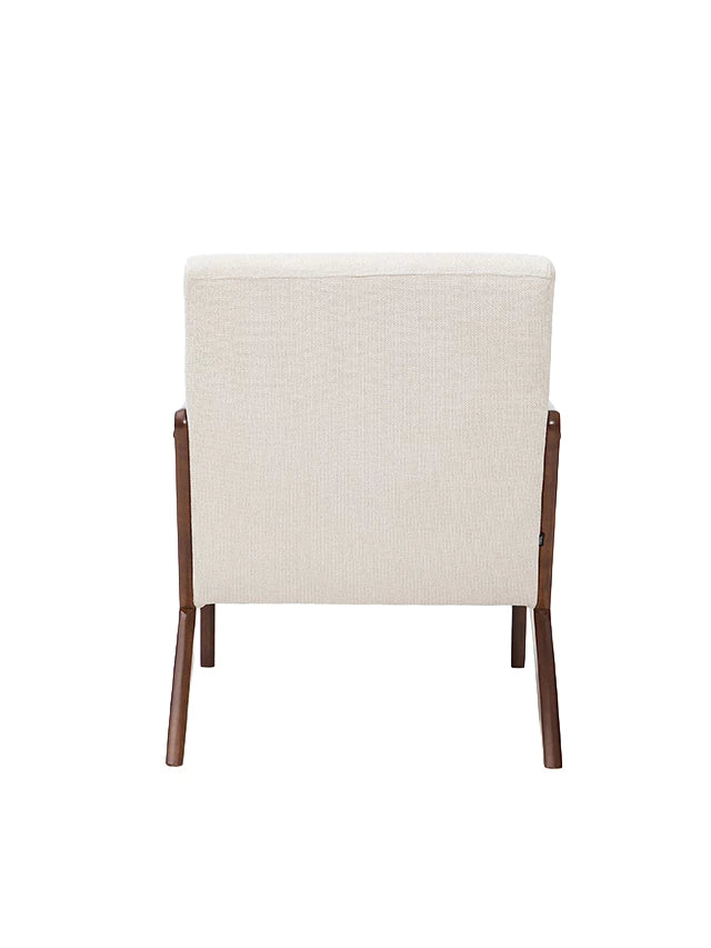 Sillón Riga Chenille Beige Walnut