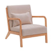 Sillón Olia Chenille Taupe Base Natural