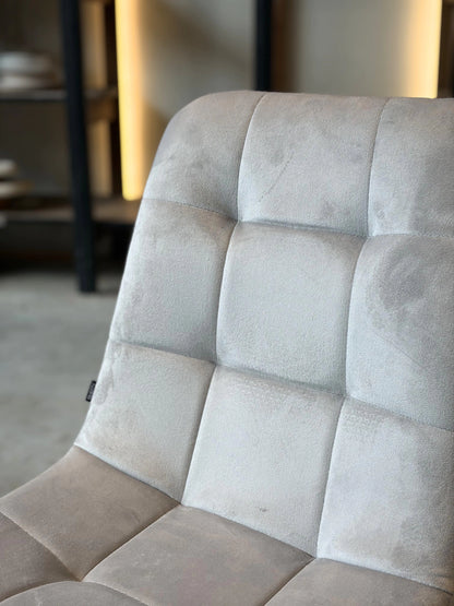 Silla Victoria Gris Claro Pana Base Natural