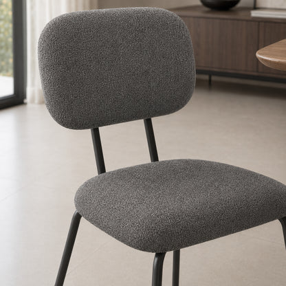 Silla Denver Gris Oscuro Base Negra