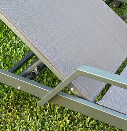 Reposera Delta c/Apoyabrazos x2 Dark Grey