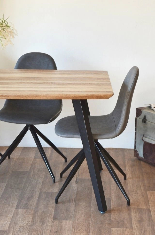 Mesa Britney Tapa Natural Base Negra