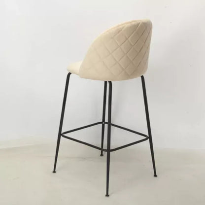 Banqueta Helia Pana Beige Base Negra