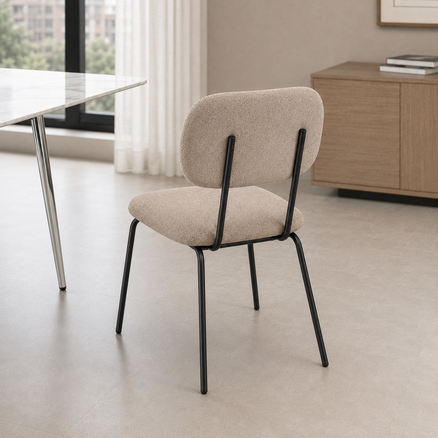 Silla Denver Taupe Base Negra