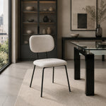 Silla Denver Chenille Gris Base Negra
