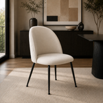 Silla Venecia Matelasse Beige Pana Base Negra