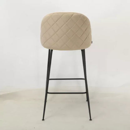 Banqueta Helia Pana Taupe Base Negra