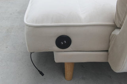 Sofa Bed Violetta Pana USB Beige