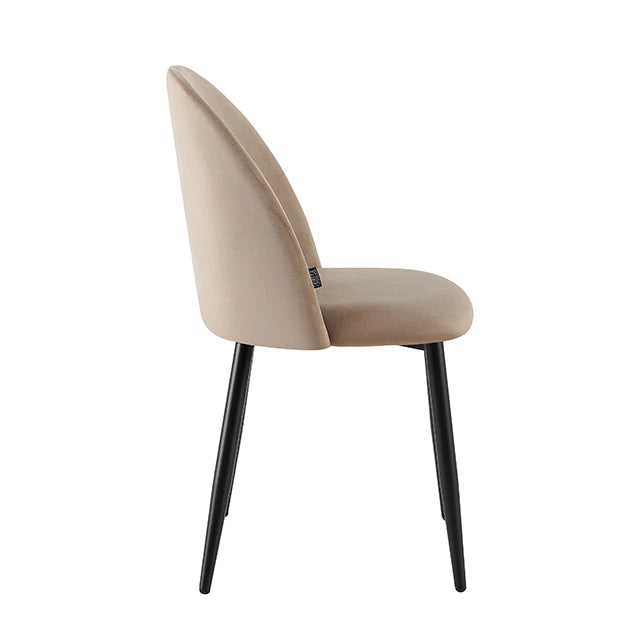 Silla Livia Lisa Taupe Pana Base Negra