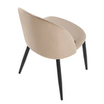 Silla Livia Lisa Taupe Pana Base Negra