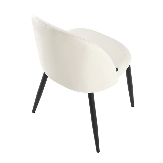 Silla Livia Lisa Beige Pana Base Negra