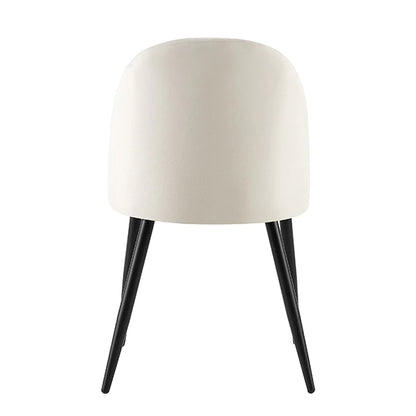 Silla Livia Lisa Beige Pana Base Negra