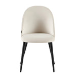 Silla Livia Lisa Beige Pana Base Negra