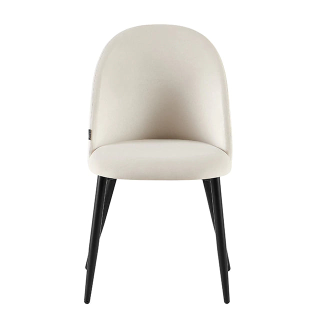 Silla Livia Lisa Beige Pana Base Negra