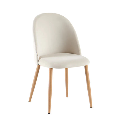 Silla Livia Lisa Beige Pana Base Natural