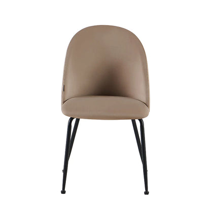 Silla Venecia Lisa Taupe Pana Base Negra