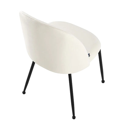 Silla Venecia Lisa Beige Pana Base Negra