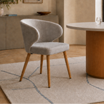 Silla Vita Gris Oscuro Base Natural