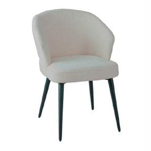 Silla Malen Chenille Gris Base Negra
