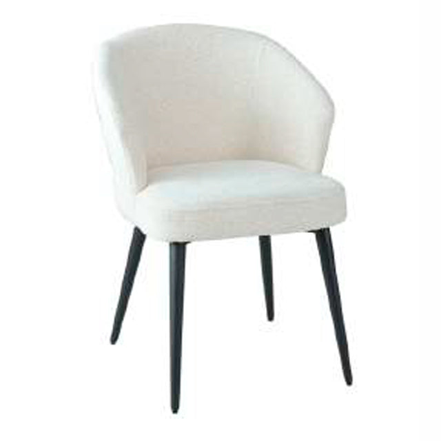 Silla Malen Chenille Beige Base Negra