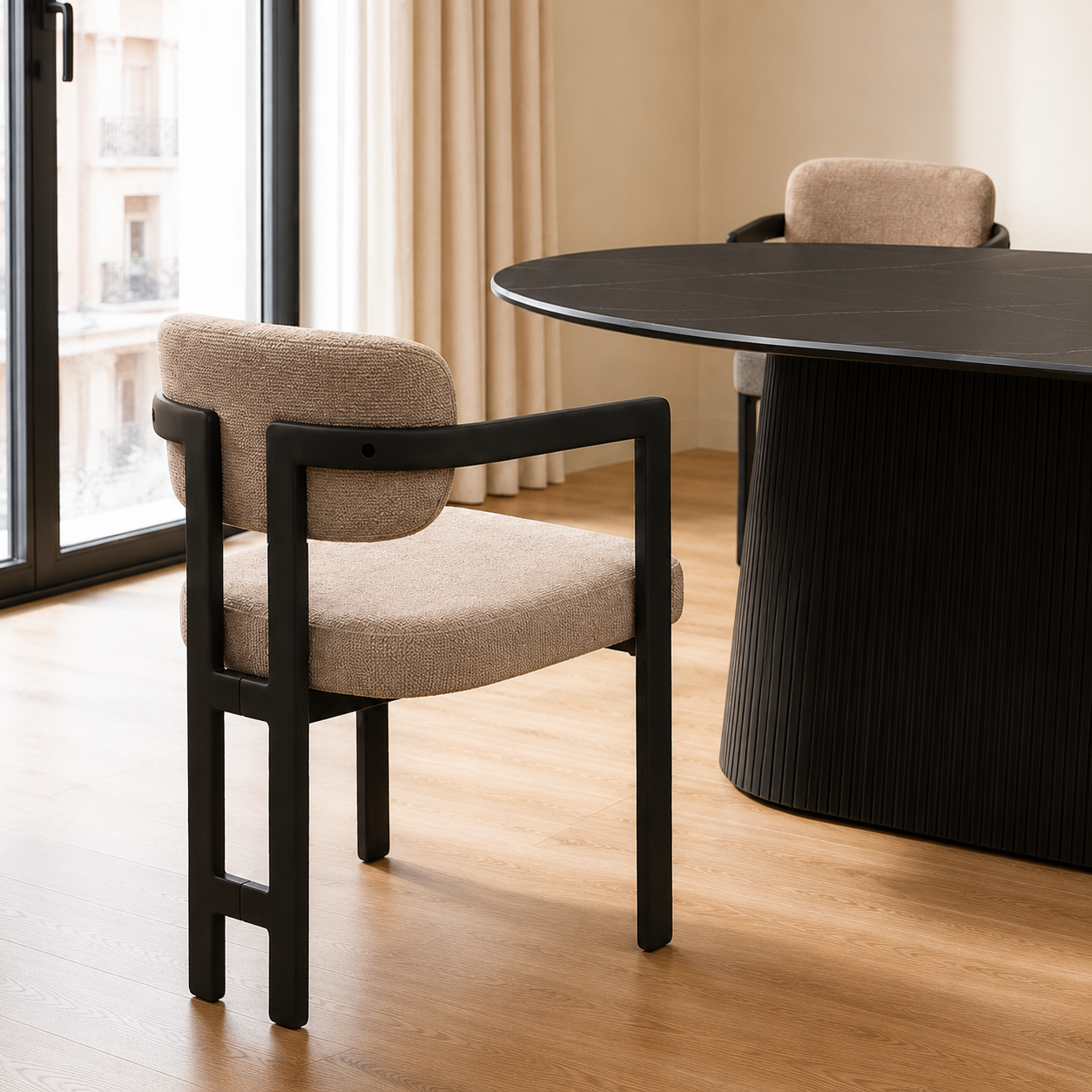 Silla Besaya Taupe Base Negra