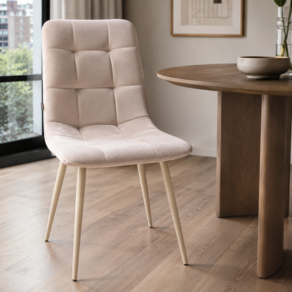 Silla Victoria Taupe Pana Base Capuccino