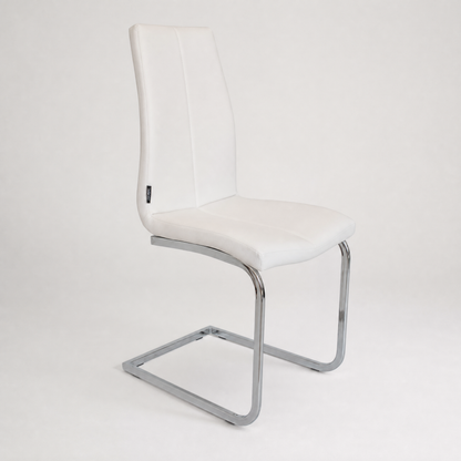 Silla Vezia Ecocuero Blanca