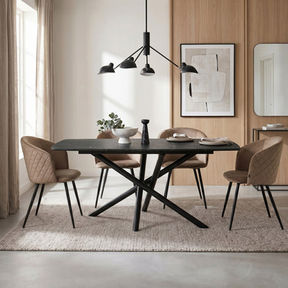 Silla Jade Pana Taupe Base Negra