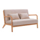 Sillón Olia 2 Cuerpos Chenille Beige Base Natural