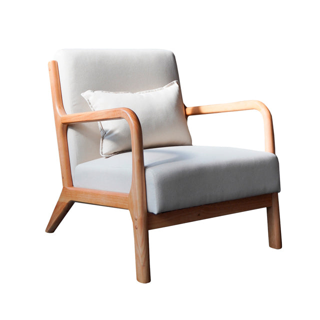 Sillón Olia Off White Base Natural