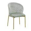 Silla Elira Boucle Gris Claro Base Dorada