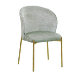 Silla Elira Boucle Gris Claro Base Dorada